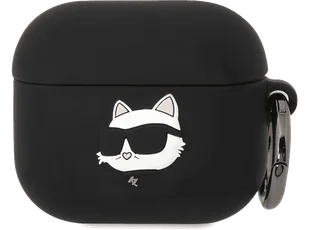 Etui KARL LAGERFELD Head 3 do słuchawek AirPods Czarno-biały - Akcesoria do słuchawek - miniaturka - grafika 1