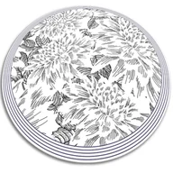 Dywany - Uniwersalny dywan okrągły winylowy kontury pąków fi130 cm - miniaturka - grafika 1