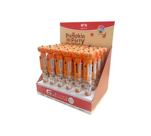 Długopis automatyczny Pumpkin Party 6 kolorów 0.7 24szt w displayu MG - Długopisy - miniaturka - grafika 1