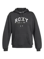 Bluzy damskie - Roxy Top Surf Stoked Bluza Brushed E Damska Czarna S - miniaturka - grafika 1