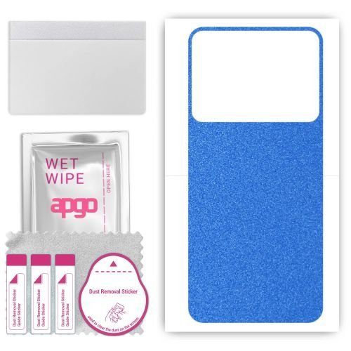 folia naklejka skórka strukturalna na TYŁ do ZTE Blade A34 - Niebieski Pastel Matowy - apgo SKINS