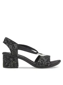 Sandały damskie - Rieker Sandały 64683-91 Czarny - miniaturka - grafika 1