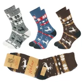 Skarpetki męskie - 3X Skarpety Męskie Wełniane Ciepłe Grube Alpaka 44-47 - Sma3-575-44-47 - miniaturka - grafika 1