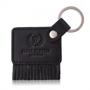 Brelok Do Kluczy Skórzany Czarny Paolo Peruzzi T-88-Bl/Bl - Etui na klucze - miniaturka - grafika 1