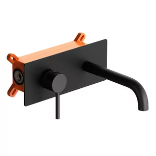 Bateria umywalkowa ścienna podtynkowa WH-414 CZARNA - Baterie podtynkowe - miniaturka - grafika 1