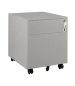 Szafki biurowe - Kontener XD-041-2-S - Szary - miniaturka - grafika 1