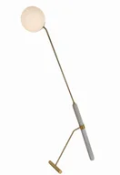 Lampy stojące - Lumina Deco GRANINO W1 nowoczesna lampa podłogowa beton mosiądz ze szklanym kloszem E27 - miniaturka - grafika 1