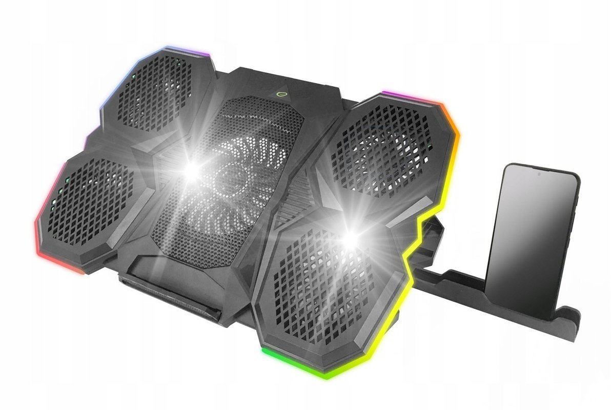 PODKŁADKA POD LAPTOP GAMING PODŚWIETLANA LED RGB