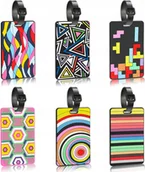 Akcesoria podróżnicze - Etykiety Bagażowe 6X Zawieszki Do Walizek Identyfikatory Walizkowe Wzory - miniaturka - grafika 1