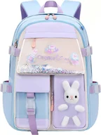 Torebki damskie - Ubiuo Plecak Bunny, plecak Kawaii Bunny dla dziewczynek, wodoodporna torba Kawaii o dużej pojemności dla klas 1-6 (niebieska, duża) - miniaturka - grafika 1