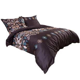 Pościel satyna bawełniana EXCLUSIVE ISOLA 160x200 Darymex brązowa ornamenty kwiatowe - Pościel Pościel satyna bawełniana EXCLUSIVE ISOLA 160x200 Darymex brązowa ornamenty kwiatowe - Pościel - miniaturka - grafika 1
