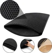 Kuwety dla kotów - SHOPUJ.PL MATA WYCIERACZKA POD KUWETĘ DLA KOTA NA ŻWIREK DUŻA CZARNA - miniaturka - grafika 1