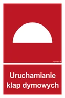Systemy ekspozycyjne i znaki informacyjne - BB002 URUCHAMIANIE KLAP DYMOWYCH, PS - PŁYTA PCV 1MM FOTOLUMINESCENCYJNA; (350X518MM) - miniaturka - grafika 1