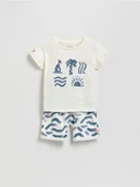 Bluzki dla niemowląt - Reserved - Bawełniany komplet - złamana biel - miniaturka - grafika 1
