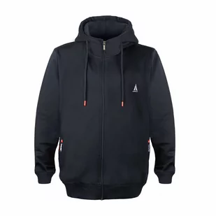 Bluza dresowa męska z kapturem rozpinana granatowa Captain Mike M - Bluzy męskie - miniaturka - grafika 1