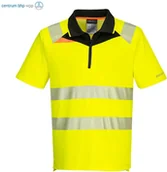 Odzież robocza - PORTWEST DX412 KURTKA OSTRZEGAWCZA POLO DX4 Z KRÓTKIM RĘKAWEM; ŻÓŁTY/CZARNY - miniaturka - grafika 1