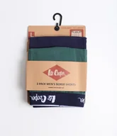Majtki męskie - Bokserki 2-pak DUOBOX 9541 NAVY GREEN-XXL - miniaturka - grafika 1