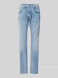 Spodnie męskie - Jeansy o kroju tapered fit z 5 kieszeniami model ‘Jayden’ - grafika 1