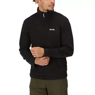 Kurtki męskie - Regatta Thompson męski sweter z polaru z krótkim zamkiem błyskawicznym, niemechacący się (na powierzchni nie tworzą się kulki), czarny, XXXXL - miniaturka - grafika 1