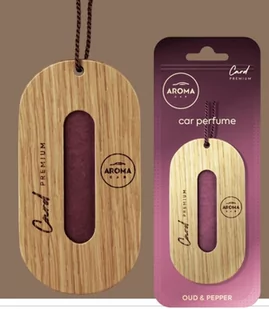 Aroma, zawieszka Premium Wood Card Oud&Pepper - Zapachy samochodowe - miniaturka - grafika 1