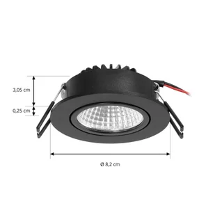 Arcchio LED downlight Zarik czarny, 3000K - Oprawy, klosze i abażury - miniaturka - grafika 3
