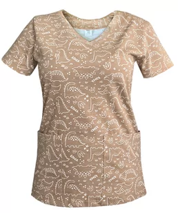 Bluza medyczna W17 elastyczna bawełna roz. XL - Bluzy damskie - miniaturka - grafika 1