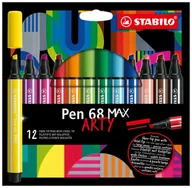 Przybory szkolne - Stabilo, Flamaster Pen 68 MAX etui kartonowe 12 szt. ARTY - miniaturka - grafika 1