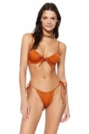 Stroje kąpielowe - TRENDYOL DWUCZĘŚCIOWY STRÓJ KĄPIELOWY POMARAŃCZOWY WIĄZANY 34 5AA - miniaturka - grafika 1