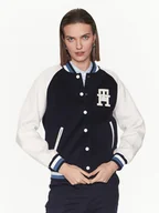 Kurtki damskie - Tommy Hilfiger Kurtka bomber Varsity WW0WW38112 Granatowy Regular Fit - miniaturka - grafika 1