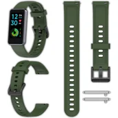 Akcesoria do smartwatchy - Opaska pasek silikonowy Vanfone do Realme Band 2, khaki - miniaturka - grafika 1