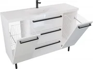 Szafki łazienkowe - Szafka Umywalkowa Stojąca ATHOS 120 cm K K - Uchwyt Czarny Mat - miniaturka - grafika 1