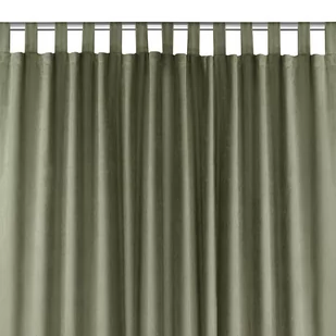 Zasłona MILANA kolor oliwkowy styl klasyczny szelki 10 cm szenila 140x245 homede - CURT/HOM/MILANA/CHENILLE/TAB/OLIVE/140x245 - Zasłony - miniaturka - grafika 1