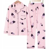 Piżamy damskie - damska PIŻAMA rozpinana KOMPLET koszula spodnie do szpitala sanatorium XXL - miniaturka - grafika 1