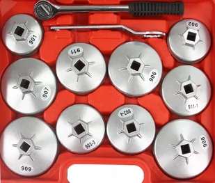 Klucze do filtrów oleju nasadowe 23 sztuk SILVER - Klucze i nasadki - miniaturka - grafika 3