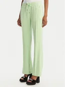 Spodnie sportowe damskie - Juicy Couture Spodnie dresowe Tina JCWBJ126327 Zielony Straight Leg - miniaturka - grafika 1