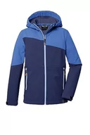 Kurtki i płaszcze dla chłopców - killtec Chłopcy Kurtka typu softshell/kurtka outdoorowa z kapturem KOS 263 BYS SFTSHLL JCKT, blue, 116, 41552-000 - miniaturka - grafika 1