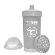 Kubki dla dzieci - Twistshake Twistshake, Kubek niekapek z mikserem do owoców, Szary, 360 ml - miniaturka - grafika 1