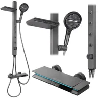 Zestawy prysznicowe - Rea Zestaw Prysznicowy z termostatem REA Karl Tytan - miniaturka - grafika 1