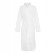 Szlafroki damskie - Szlafrok Kimono Gofer Bawełniany Unisex S/M Biały - miniaturka - grafika 1