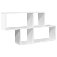 Półki do salonu - Półka ścienna, biała, 100x20x53 cm, materiał drewnopochodny - miniaturka - grafika 1