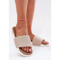 Klapki i japonki damskie - Klapki Damskie Big Star RR274A102 Beżowe beżowy - miniaturka - grafika 1