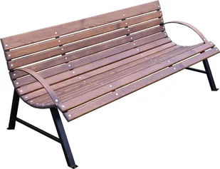 Elior Drewniana ławka ogrodowa Wagris 190 cm - orzech - Ławki ogrodowe - miniaturka - grafika 1