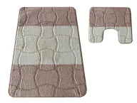 Dywaniki łazienkowe - Antypoślizgowy kremowy zestaw chodników łazienkowych T1-N34 - miniaturka - grafika 1