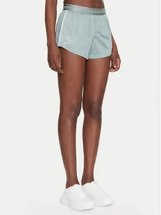 Under Armour Szorty sportowe Tech™ Play Up Shine 1389883 Zielony Regular Fit - Spodenki damskie - miniaturka - grafika 1