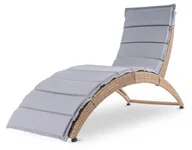 Leżaki ogrodowe - Leżak ogrodowy rattanowy Ciampino - Beżowy/Szary - miniaturka - grafika 1