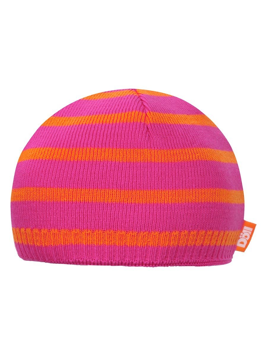 Dziecięca czapka różowa w paski Döll