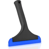 Myjki do okien - szt. silikonowa ściągaczka z otworami do zawieszania, 6 cali, wielofunkcyjna ściągaczka do okien, do drzwi prysznicowych i luster, czarno-niebieska - miniaturka - grafika 1