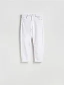 Spodnie damskie - Reserved - Jeansy boyfriend slim - biały - miniaturka - grafika 1