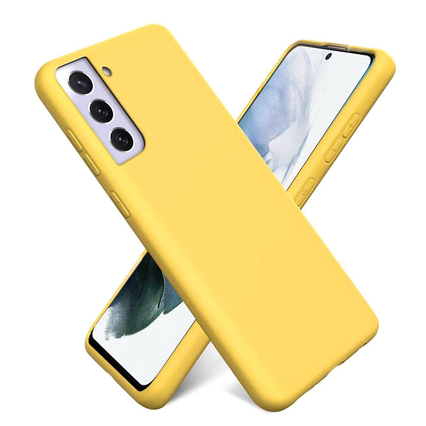 Etui ochronne na telefon komórkowy Samsung Galaxy S21 FE silikonowo-żelowe etui na telefon komórkowy, żółte