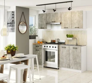 Szafka OLIWIA W80 H580 BIAŁA / BETON - Meble kuchenne - miniaturka - grafika 5